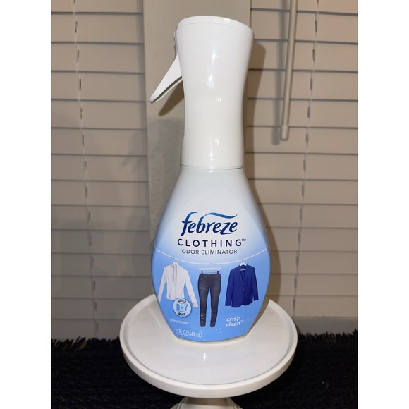 Febreze Clothing Refresher Fabric Odor Eliminator Crisp Clean Spray 15 Fl oz - Picture 1 of 7